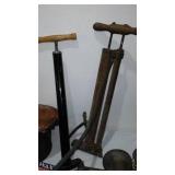 Vintage Collection Cheese Boxes, Camping, Brass Oiler, Ice Tongs.