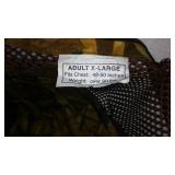 Camouflage Flotation Vest, Hats. Vest Like New, Size L/