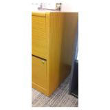 Wood Two Drawer Filing Cabinet.