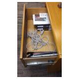 Wood Two Drawer Filing Cabinet.