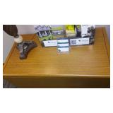 Wood Two Drawer Filing Cabinet.