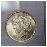 1922 Peace Dollar AACGS MS62 w/Nice Edge Toning