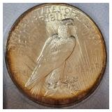 1922 Peace Dollar AACGS MS62 w/Dark Rim Toning