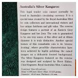 1999 Silver Kangaroo. 1 Troy Ounce Dollar, Royal Australian Mint UNC