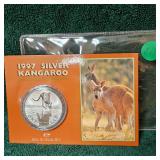 1999 Silver Kangaroo. 1 Troy Ounce Dollar, Royal Australian Mint UNC