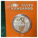 1999 Silver Kangaroo. 1 Troy Ounce Dollar, Royal Australian Mint UNC