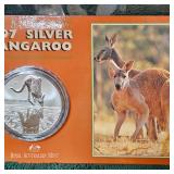 1999 Silver Kangaroo. 1 Troy Ounce Dollar, Royal Australian Mint UNC