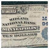 1902 $10 Large Minneapolis Note