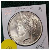 1922 Peace Dollar $1 in BU +