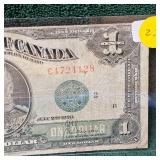 1923 $1 Canada Green Seal Large Note