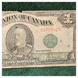 1923 $1 Canada Green Seal Large Note