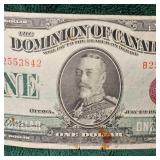 1923 $1 Canada Purple Seal Large Note