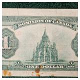 1923 $1 Canada Purple Seal Large Note
