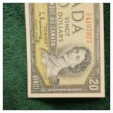 1954  $20 Canada Note BU