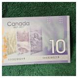 2017 $10 Canada 1867-2017 Polymer Seal BU
