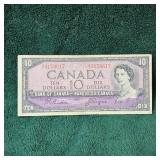 1954 $10 Canada Note VF