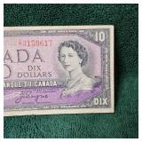 1954 $10 Canada Note VF