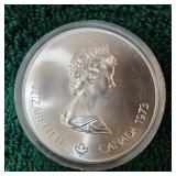 1973 $5 Silver Olympics Coin 1976