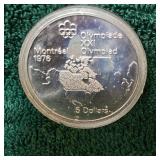 1973 $5 Silver Olympics Coin 1976