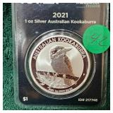 2021 1oz Silver Australian Kookaburra APMEX