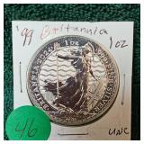 1999 Britania 1 oz UNC-2 Pounds