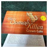 2001 Somali Kitten Crown Coin-Isle of Man Collection