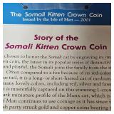 2001 Somali Kitten Crown Coin-Isle of Man Collection