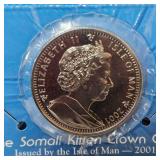 2001 Somali Kitten Crown Coin-Isle of Man Collection