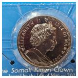 2001 Somali Kitten Crown Coin-Isle of Man Collection