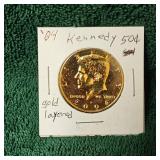 2-2004 Kennedy 50c Gold Layered UNC
