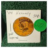 2-2004 Kennedy 50c Gold Layered UNC