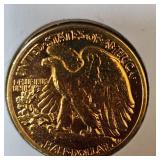 1943 Walking Liberty 50c Gold Layered UNC