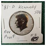 1981 Reverse Proof Kennedy
