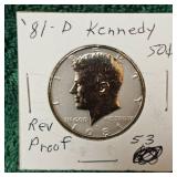 1981 Reverse Proof Kennedy