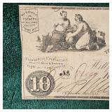 1861 $10 Confederate Note