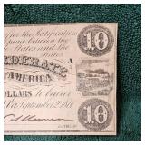 1861 $10 Confederate Note