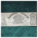 1861 $20 Confederate Note