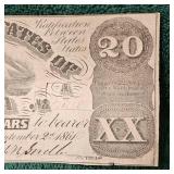 1861 $20 Confederate Note