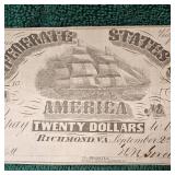 1861 $20 Confederate Note