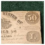 1861 $50 Confederate Note
