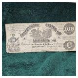 1861 $100 Confederate Note