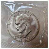 1973 Eisenhower "Silver" Silver Dollar UNC "not copper"