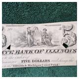 1842 Obsolete $5 Illinois Note