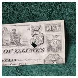 1842 Obsolete $5 Illinois Note