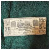 1853 Obsolete $20 Georgia Note
