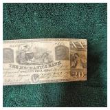 1853 Obsolete $20 Georgia Note