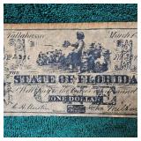 1863 Obsolete $1 Florida Note