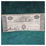 1823 Obsolete $5 Connecticut Note