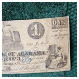 1862 Obsolete $1 Alabama Note