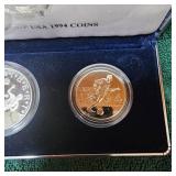 1994 USA World Cup Commerative Coin Set(.995) Silver